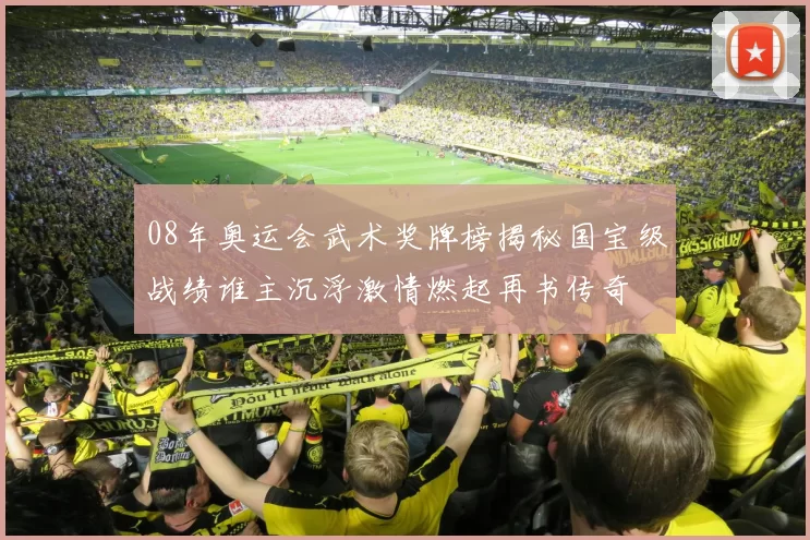 08年奥运会武术奖牌榜揭秘国宝级战绩谁主沉浮激情燃起再书传奇