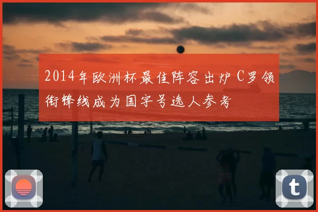 2014年欧洲杯最佳阵容出炉 C罗领衔锋线成为国字号选人参考